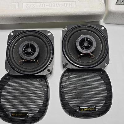 Two older auto car radios - Ford & 59' Chevy Truck with a new set of Emerson speakers