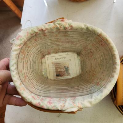 Lot of 5 Vintage Longaberger Baskets all w Liners
