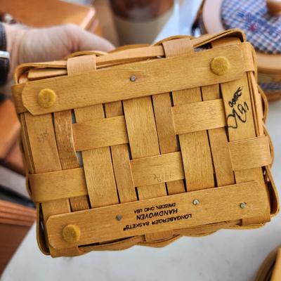 Lot of 5 Vintage Longaberger Baskets all w Liners