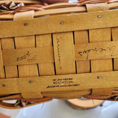 Lot of 5 Vintage Longaberger Baskets all w Liners