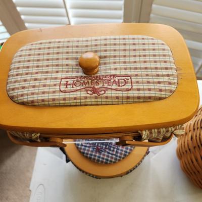 Lot of 5 Vintage Longaberger Baskets all w Liners