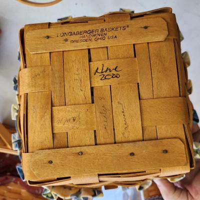 Lot of 5 Longaberger Baskets Happy Birthday , Small Change Purse,