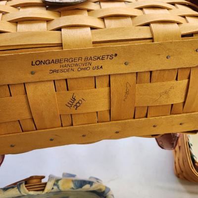 Lot of 5 Longaberger Baskets Happy Birthday , Small Change Purse,
