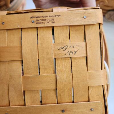 Lot of 5 Longaberger Baskets Happy Birthday , Small Change Purse,