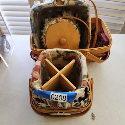 Lot of 5 Longaberger Baskets Happy Birthday , Small Change Purse,