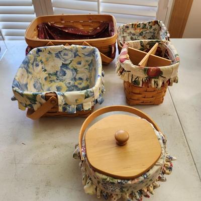 Lot of 5 Longaberger Baskets Happy Birthday , Small Change Purse,