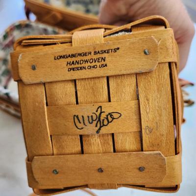 Lot of 5 Longaberger Baskets Happy Birthday , Small Change Purse,