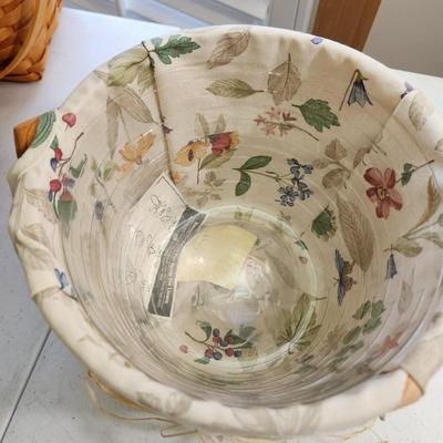Lot of 4 Longaberger Baskets Woven Memories 2000, Chicken Lid, Ice Bucket ,