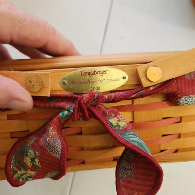Lot of 4 Longaberger Baskets Woven Memories 2000, Chicken Lid, Ice Bucket ,