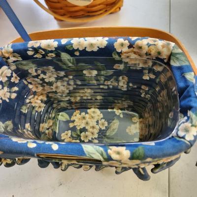 Lot of 4 Longaberger Baskets Woven Memories 2000, Chicken Lid, Ice Bucket ,