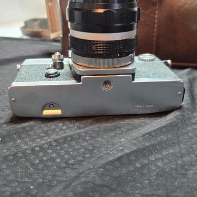 Petri 35MM FTE Camera With several Petri Lenses and nice leather Case and a tri[od