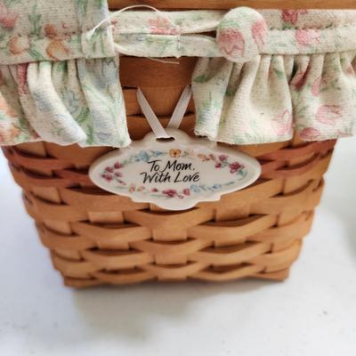 2 Longaberger Baskets To Mom with Love & Heart Shape Baskets