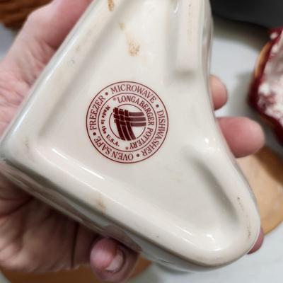 2 Longaberger Baskets To Mom with Love & Heart Shape Baskets