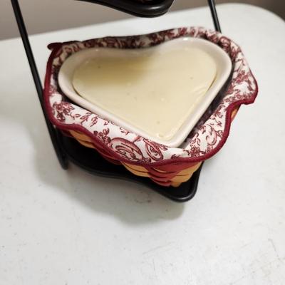 2 Longaberger Baskets To Mom with Love & Heart Shape Baskets