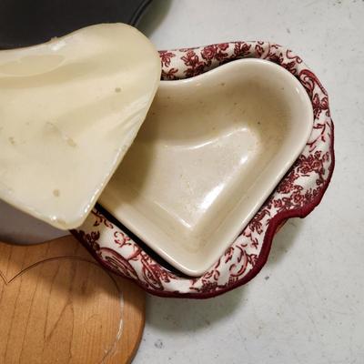 2 Longaberger Baskets To Mom with Love & Heart Shape Baskets