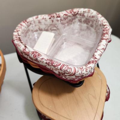 2 Longaberger Baskets To Mom with Love & Heart Shape Baskets