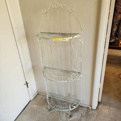 White Metal Plant Stand Etagere