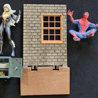 Sale Photo Thumbnail #80: Classic Marvels Spider Man lot Blow up doll Black Cat. Diamond Select 

Will receive all items pictured as is