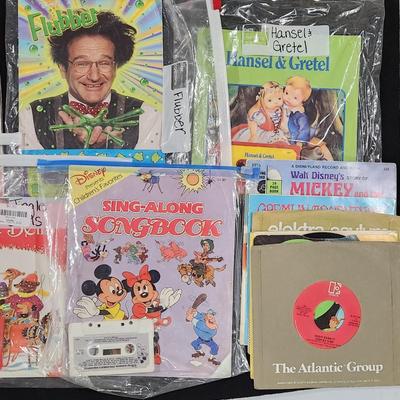 Sale Photo Thumbnail #136: Walt Disney Presents Children Favorites Sing Along Songbook Flubber Snow White & many more

Will receive all items pictured as is.