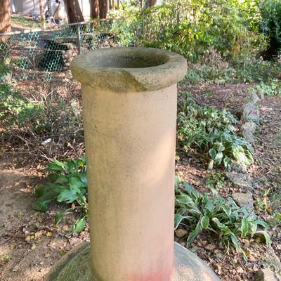 LOT 75: Outdoor Stone Chiminea / Fire Pit with Stand