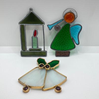 LOT 81: Holiday Themed Stained Glass / Sun Catchers