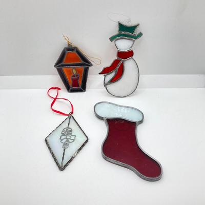LOT 81: Holiday Themed Stained Glass / Sun Catchers
