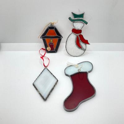LOT 81: Holiday Themed Stained Glass / Sun Catchers