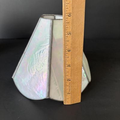 LOT 90: Stained Glass Candle Shade, Pressed Dried Flowers Hanging Glass Art, Dried Flower Trinket Box and More