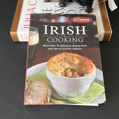 LOT 85: Paul Cardew Porcelain Teapot, Irish Cooking & Julia Child Cookbooks