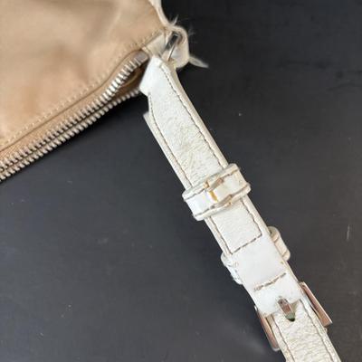 LOT 91: Prada Beige Nylon Shoulder Bag, Kate Spade Square Black Wallet and Coach Signature Wallet