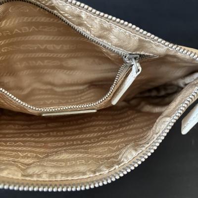 LOT 91: Prada Beige Nylon Shoulder Bag, Kate Spade Square Black Wallet and Coach Signature Wallet