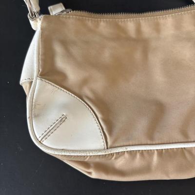 LOT 91: Prada Beige Nylon Shoulder Bag, Kate Spade Square Black Wallet and Coach Signature Wallet