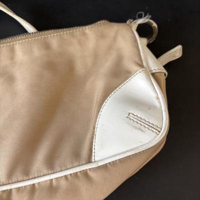 LOT 91: Prada Beige Nylon Shoulder Bag, Kate Spade Square Black Wallet and Coach Signature Wallet