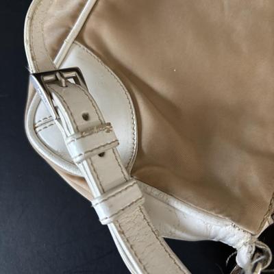 LOT 91: Prada Beige Nylon Shoulder Bag, Kate Spade Square Black Wallet and Coach Signature Wallet