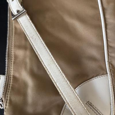LOT 91: Prada Beige Nylon Shoulder Bag, Kate Spade Square Black Wallet and Coach Signature Wallet