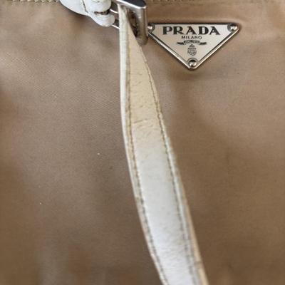 LOT 91: Prada Beige Nylon Shoulder Bag, Kate Spade Square Black Wallet and Coach Signature Wallet
