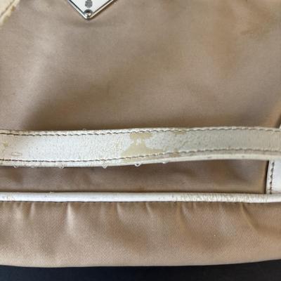 LOT 91: Prada Beige Nylon Shoulder Bag, Kate Spade Square Black Wallet and Coach Signature Wallet