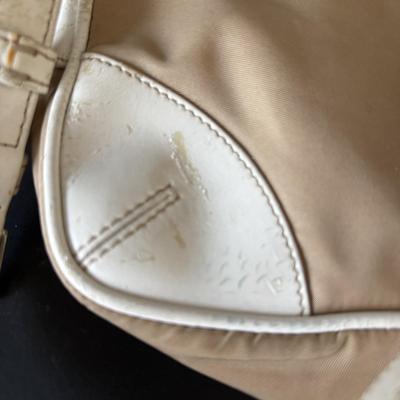 LOT 91: Prada Beige Nylon Shoulder Bag, Kate Spade Square Black Wallet and Coach Signature Wallet