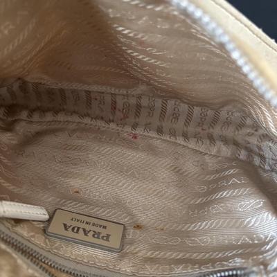 LOT 91: Prada Beige Nylon Shoulder Bag, Kate Spade Square Black Wallet and Coach Signature Wallet