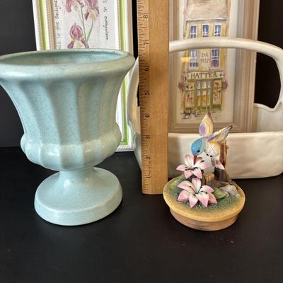 LOT 96: Vintage Haeger Pottery Vase, Home Decor Wall Art & More