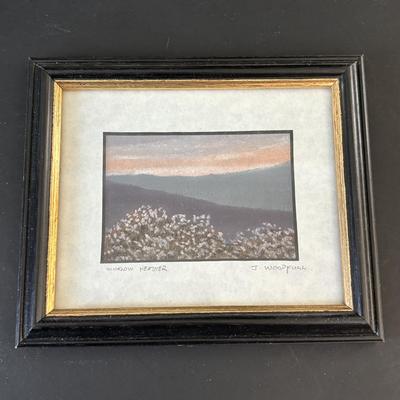 LOT 95: Set of 4 Pastel Drawings by J. Woodfull of Sites of Ireland (6"x4"), 24k Electro Plated 1986 Gerity Products Clover Pen...