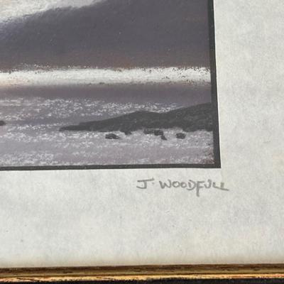 LOT 95: Set of 4 Pastel Drawings by J. Woodfull of Sites of Ireland (6"x4"), 24k Electro Plated 1986 Gerity Products Clover Pen...