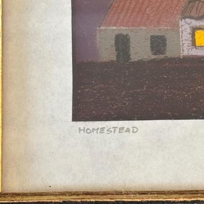 LOT 95: Set of 4 Pastel Drawings by J. Woodfull of Sites of Ireland (6"x4"), 24k Electro Plated 1986 Gerity Products Clover Pen...