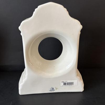 LOT 97: Belleek Mantel/Deck Clock & Shannon Crystal Clock