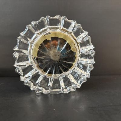 LOT 97: Belleek Mantel/Deck Clock & Shannon Crystal Clock