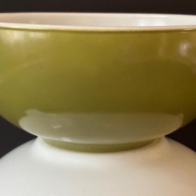 LOT 98: Vintage Pyrex Cinderella Nesting Bowls: Autumn Floral Verde