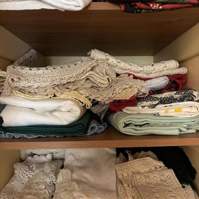 LOT 101: Linen Closet Lot Tablecloths and More