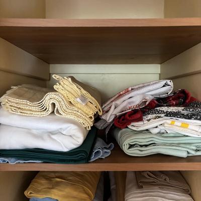 LOT 101: Linen Closet Lot Tablecloths and More