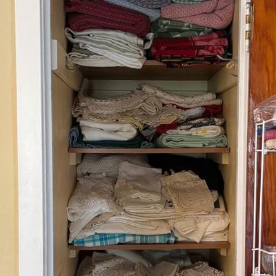 LOT 101: Linen Closet Lot Tablecloths and More