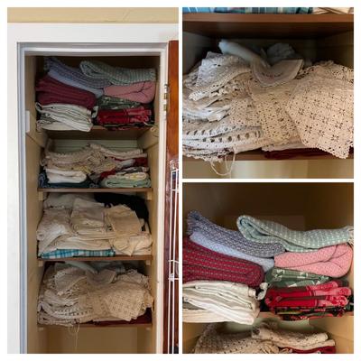 LOT 101: Linen Closet Lot Tablecloths and More